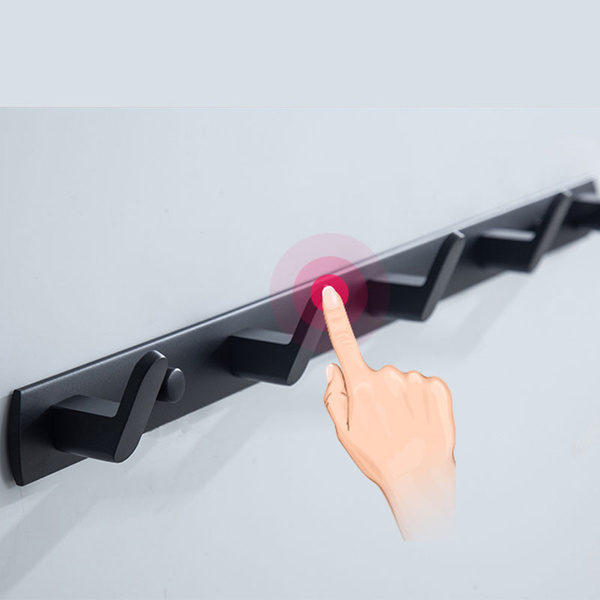 Wieszak haczyki łazienkowy na ręczniki czarny AS3302-5