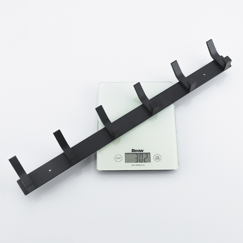 Wieszak haczyki łazienkowy na ręczniki czarny AS3305-6