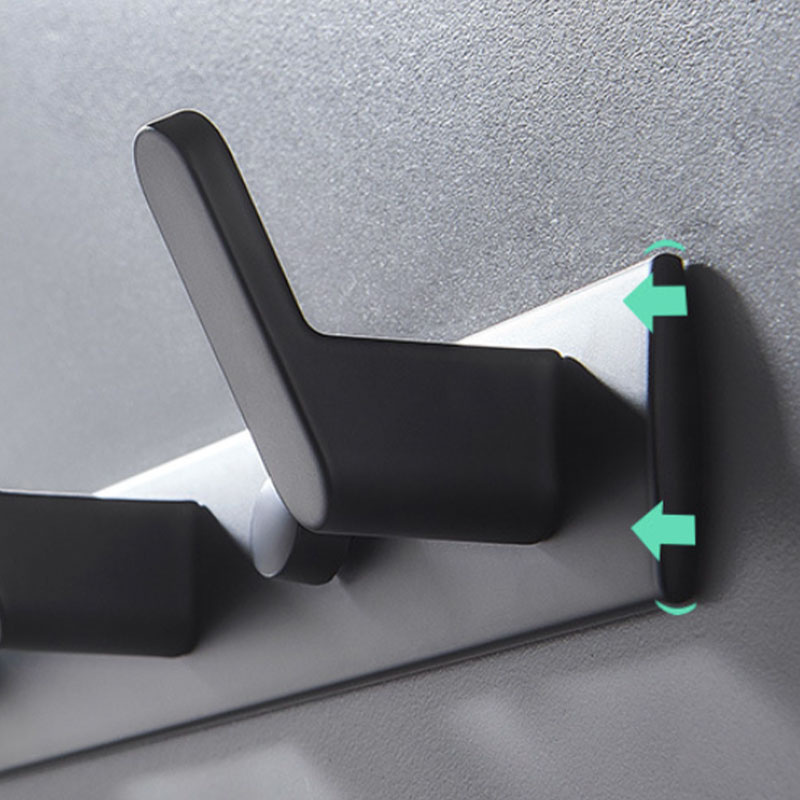 Wieszak haczyki łazienkowy na ręczniki czarny AS3302-5