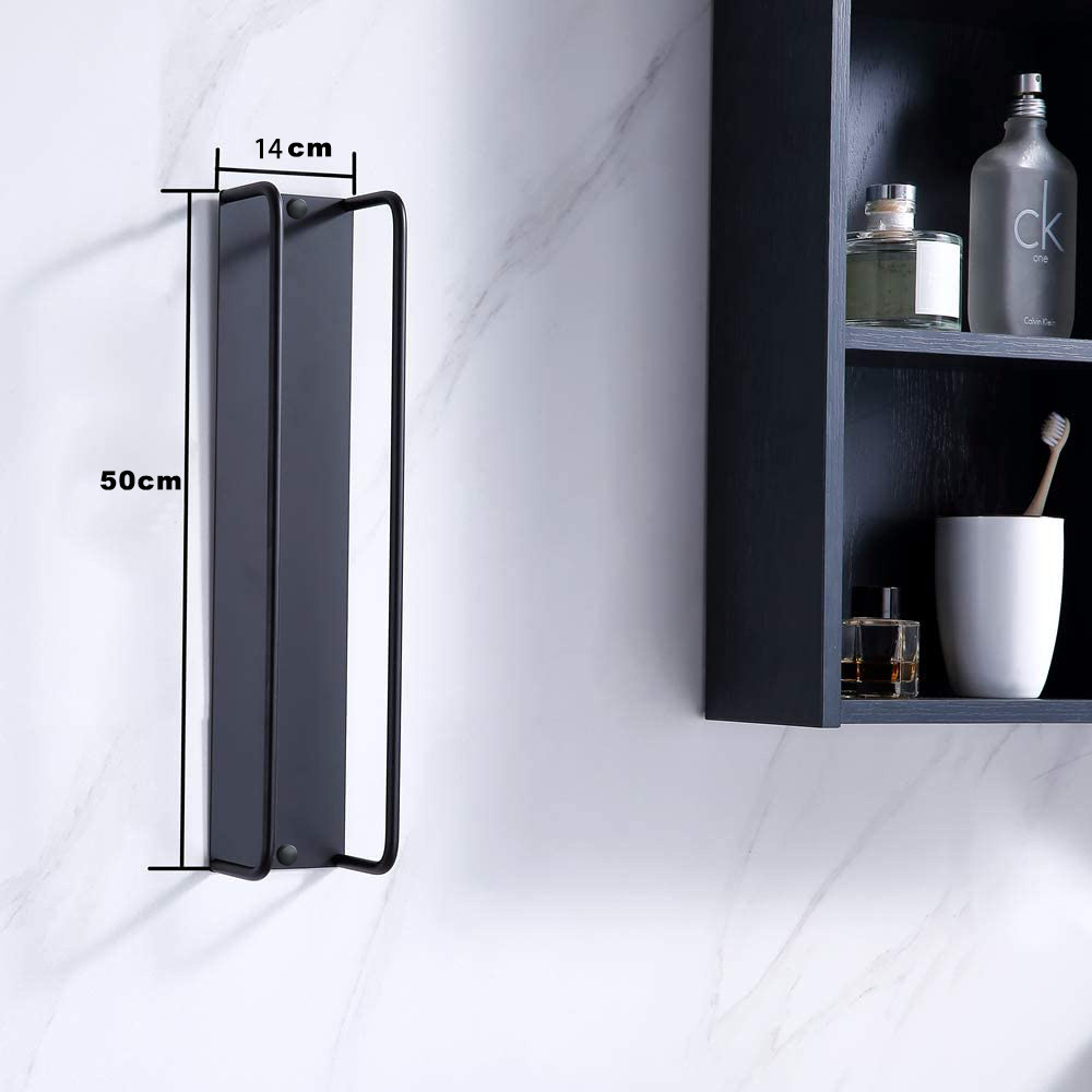 Wieszak ścienny łazienkowy na ręczniki czarny AS8900100