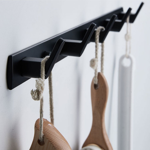 Wieszak haczyki łazienkowy na ręczniki czarny AS3302-5