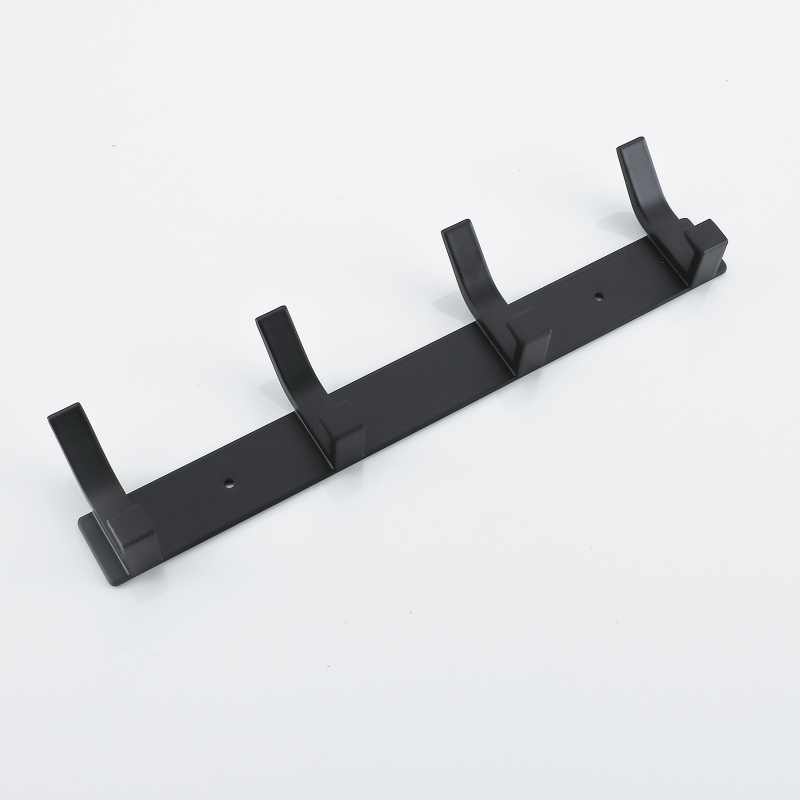 Wieszak haczyki łazienkowy na ręczniki czarny AS3305-4