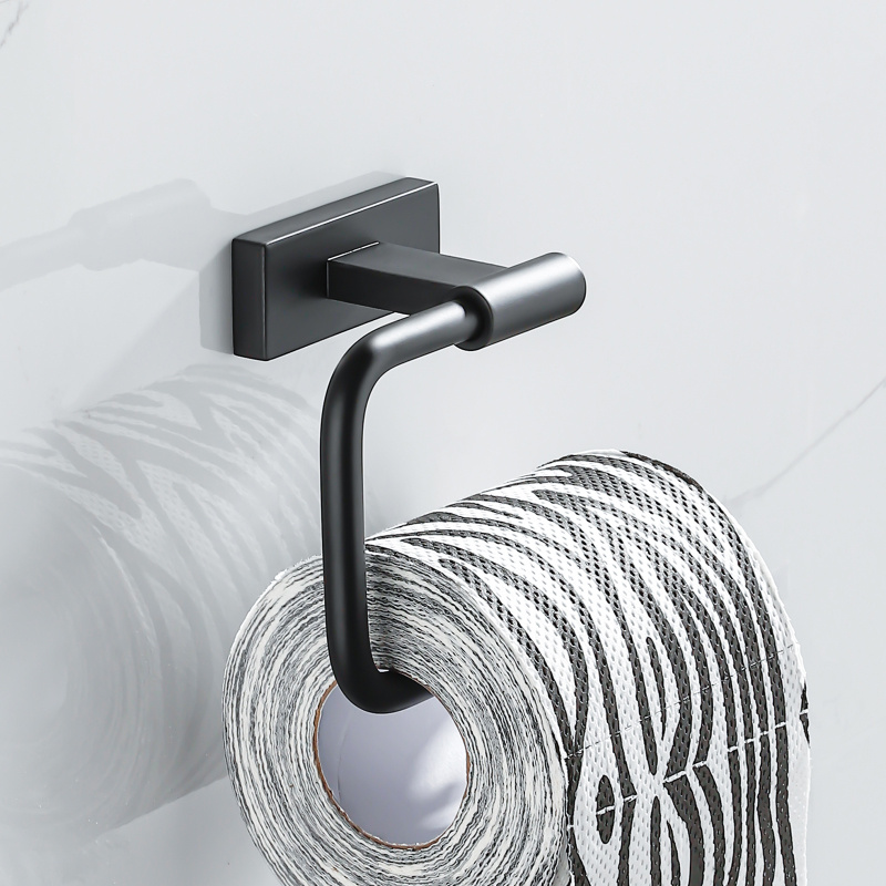 Uchwyt na papier toaletowy czarny AS8619500