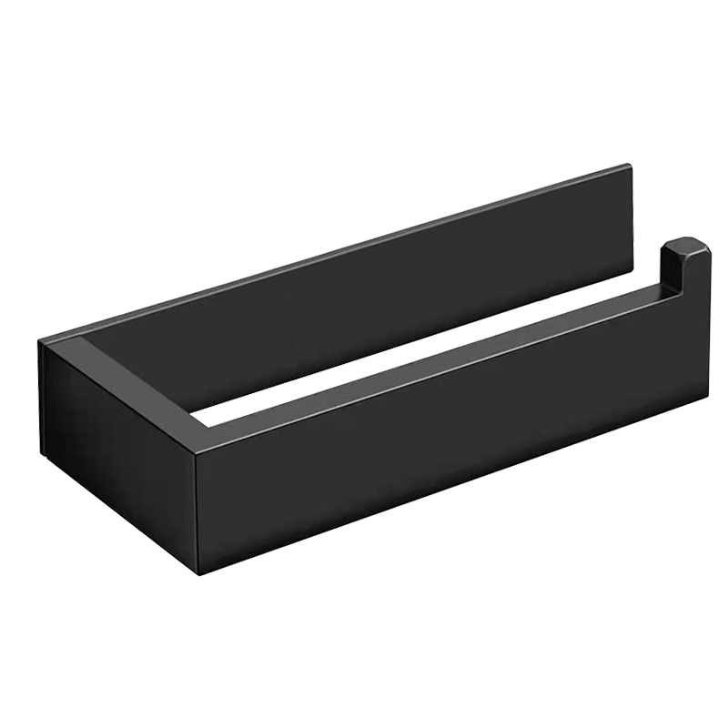 Uchwyt na papier toaletowy czarny samoprzylepny AS8619200