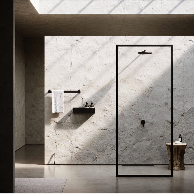 Koszyk półka łazienkowa czarna pod prysznic AS8802900