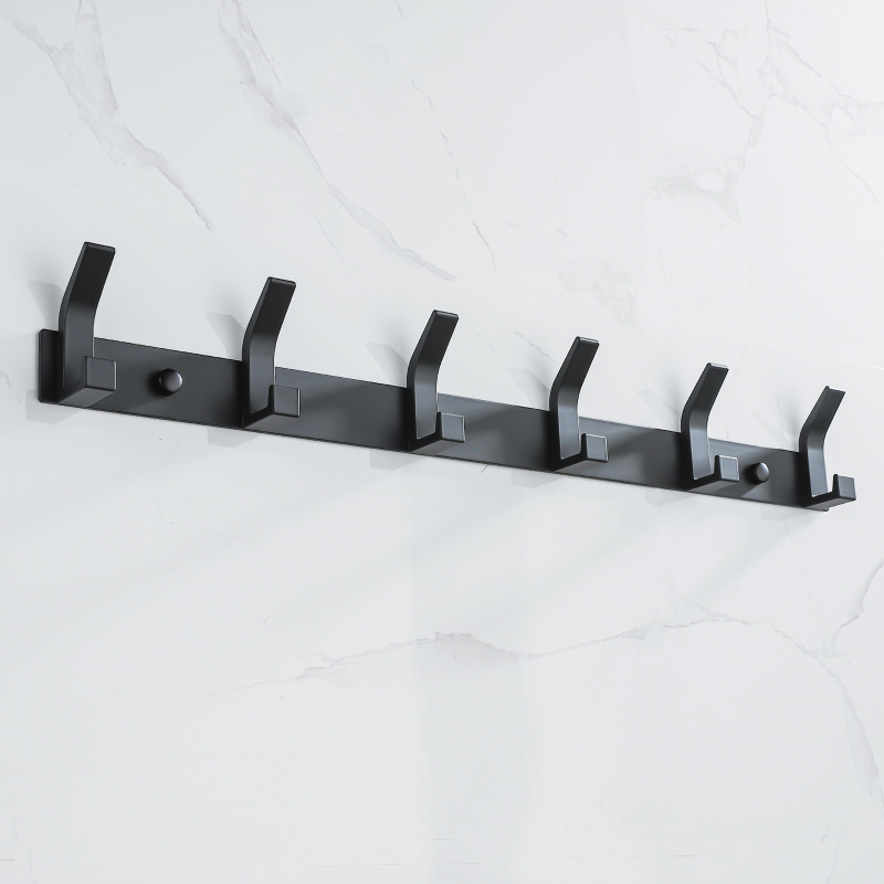 Wieszak haczyki łazienkowy na ręczniki czarny AS3305-6