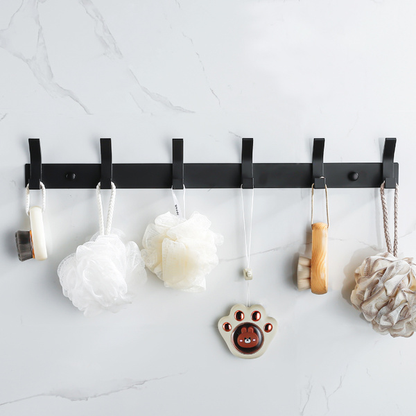 Wieszak haczyki łazienkowy na ręczniki czarny AS3305-6