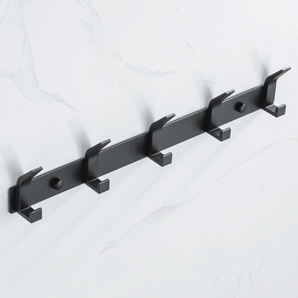 Wieszak haczyki łazienkowy na ręczniki czarny AS3305-5