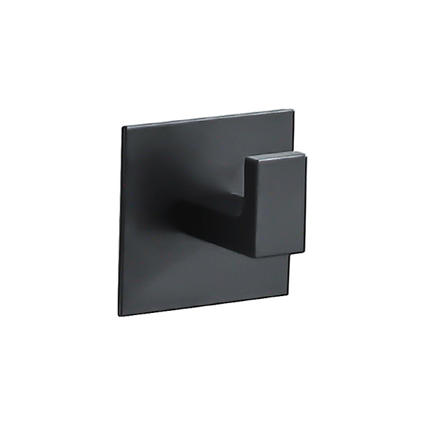 4x Wieszak haczyk samoprzylepny czarny na ręczniki