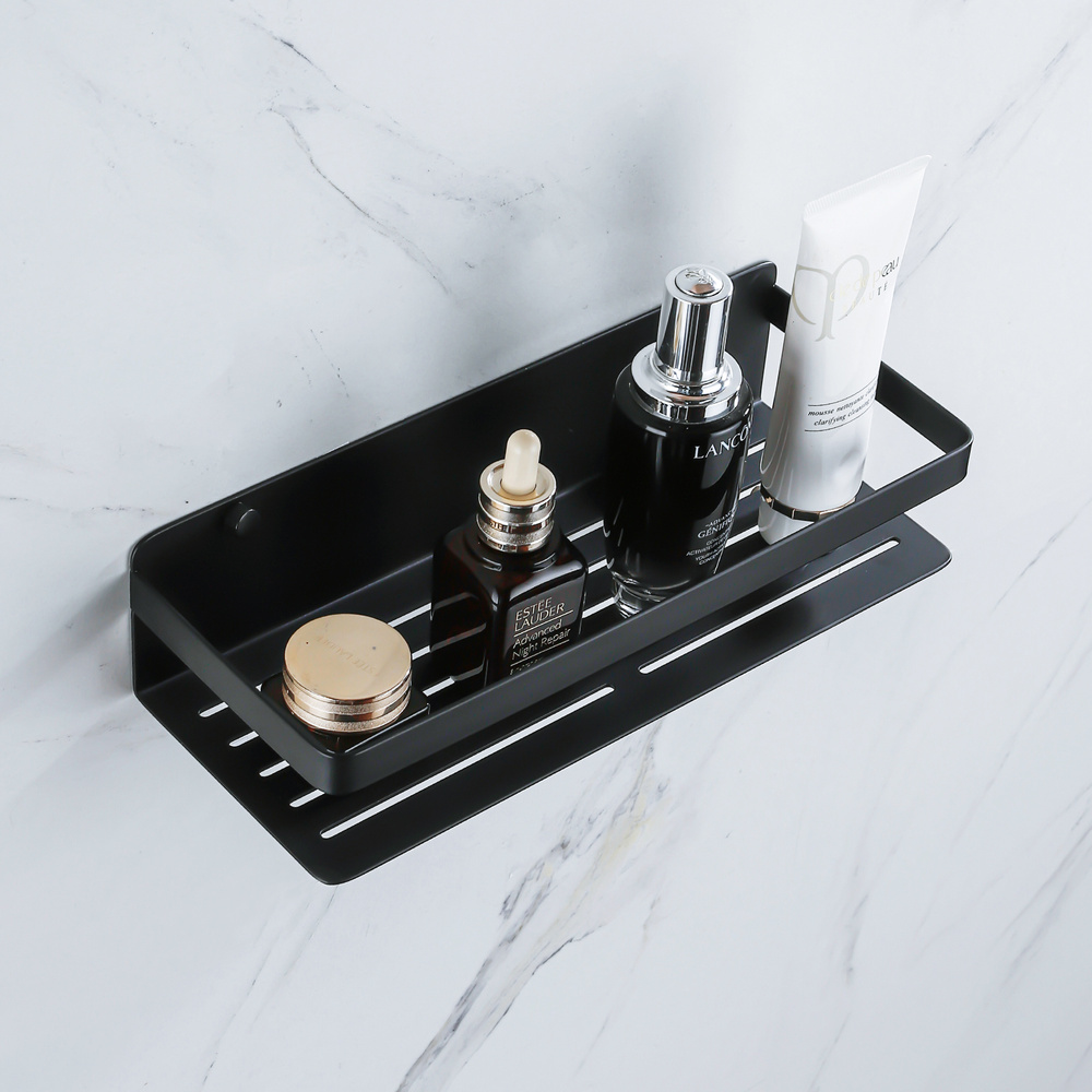 Koszyk półka łazienkowa czarna pod prysznic AS8801000