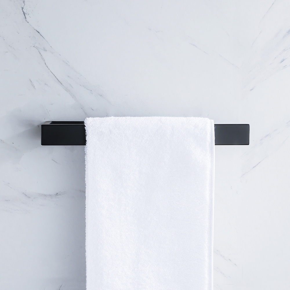 Uchwyt wieszak czarny samoprzylepny na ręczniki AS6622200