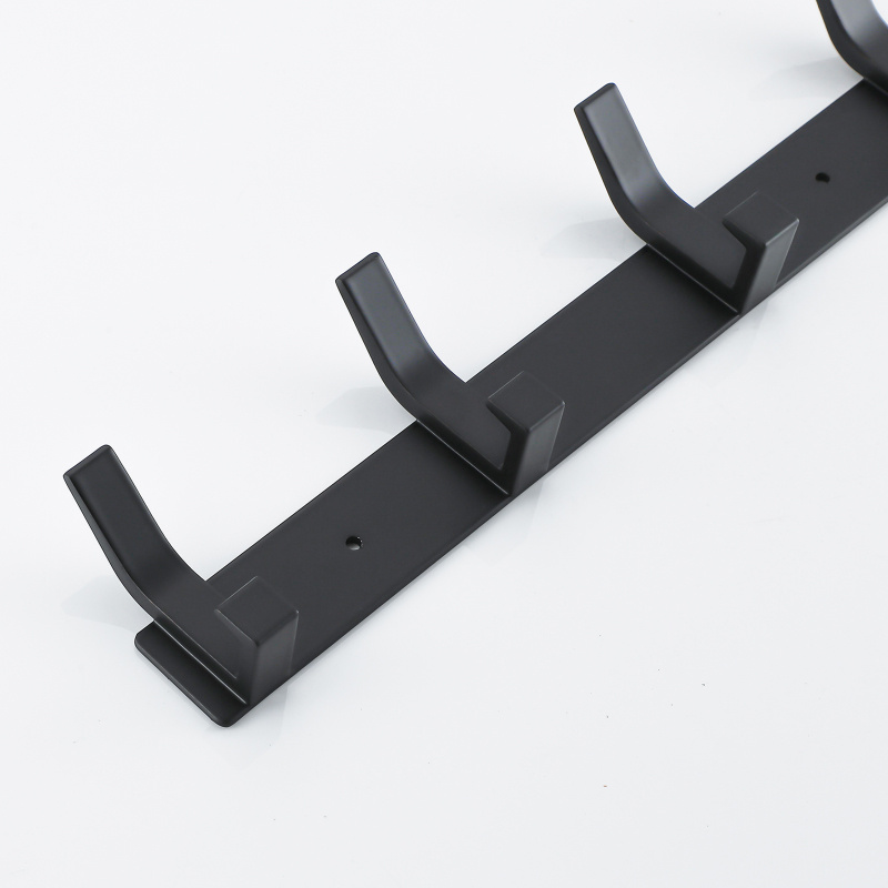 Wieszak haczyki łazienkowy na ręczniki czarny AS3305-4