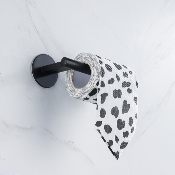 Uchwyt na papier toaletowy czarny samoprzylepny AS8619300