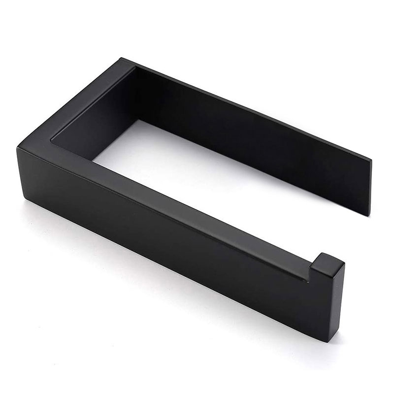 Uchwyt na papier toaletowy czarny samoprzylepny AS8619200