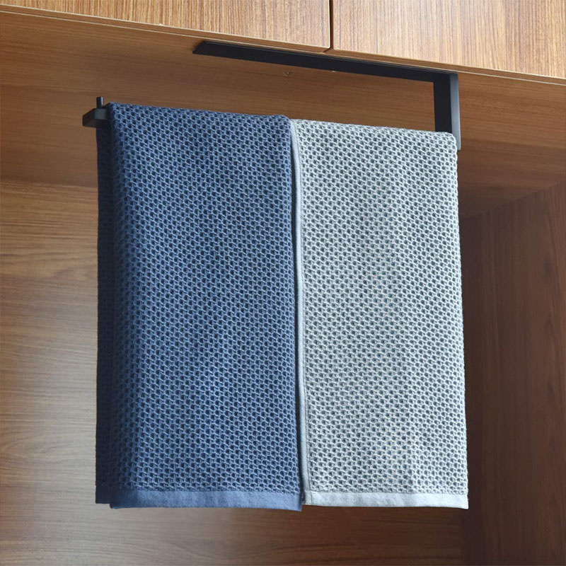 Uchwyt wieszak czarny samoprzylepny na ręczniki AS6622200