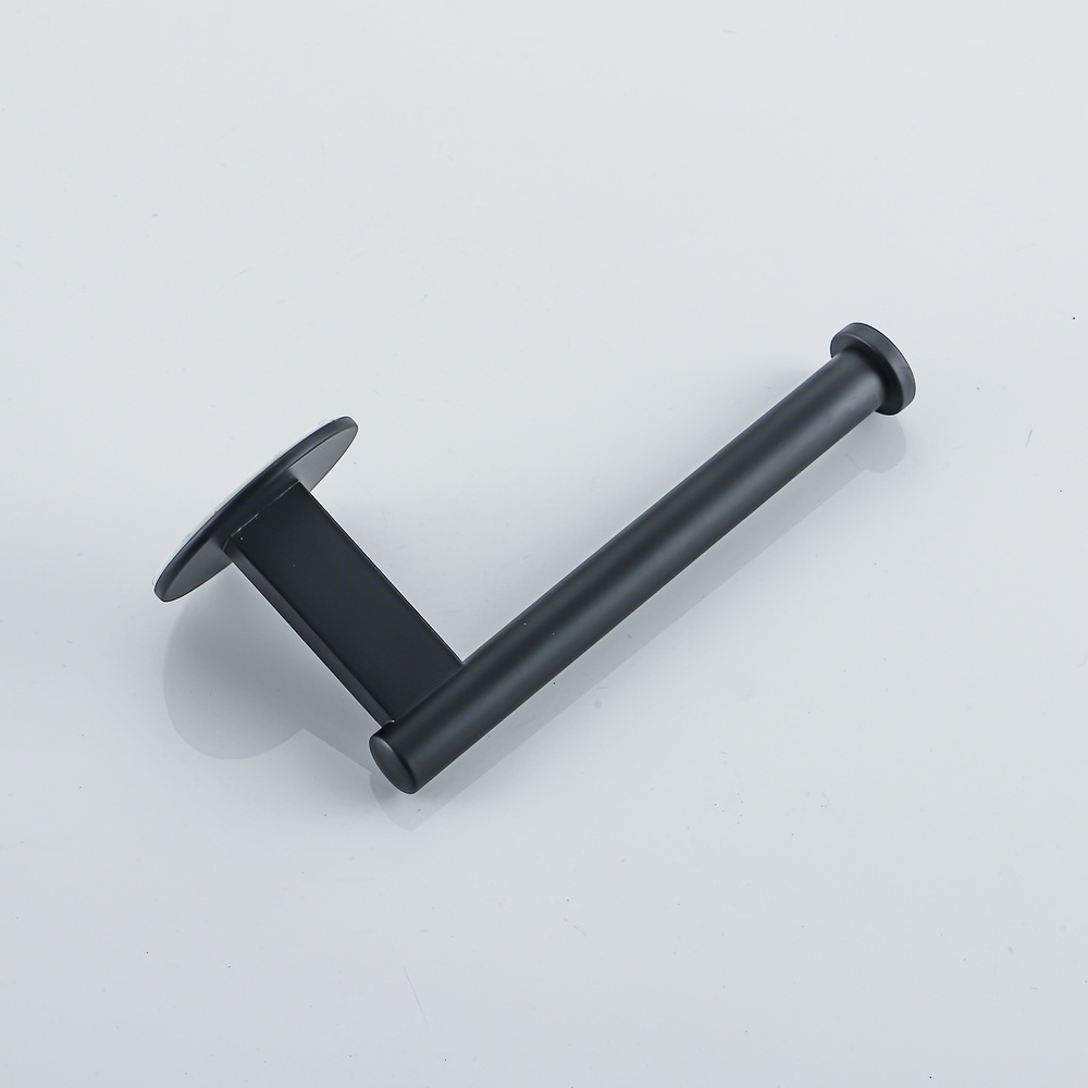 Uchwyt na papier toaletowy czarny samoprzylepny AS8619300