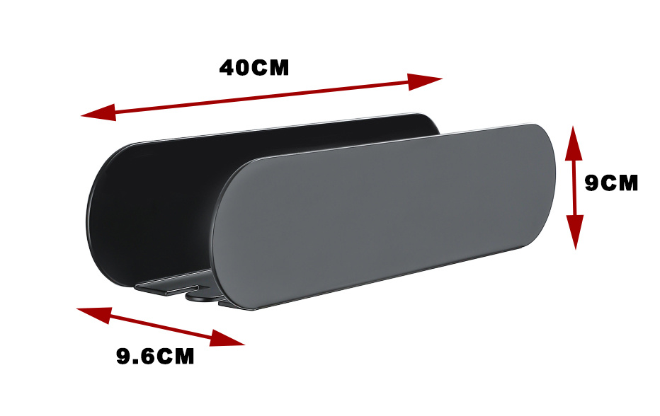 Koszyk półka łazienkowa czarna pod prysznic AS8801900