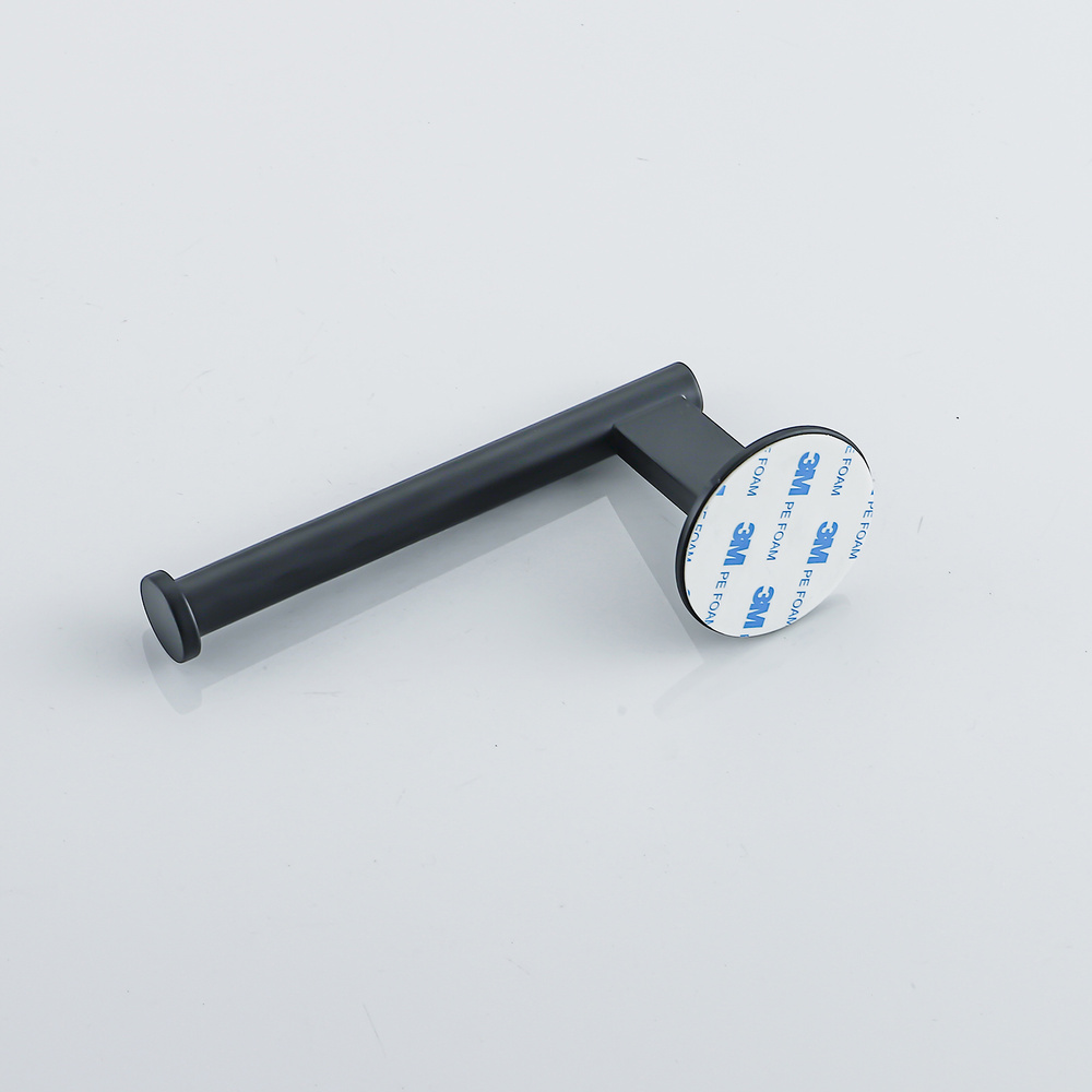 Uchwyt na papier toaletowy czarny samoprzylepny AS8619300