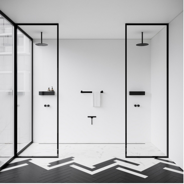 Koszyk półka łazienkowa czarna pod prysznic AS8802900