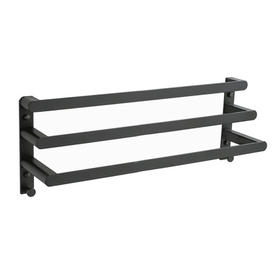 Wieszak ścienny łazienkowy na ręczniki czarny AS8900200